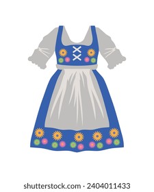 germany dirndl traditional illustration isolated