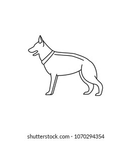 Germany dog icon. Outline Germany dog vector icon for web design isolated on white background