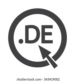 Germany Domain dot DE sign icon Illustration