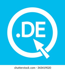 Germany Domain dot DE sign icon Illustration