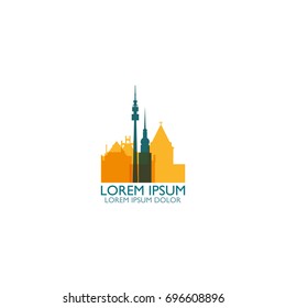 Germany Dortmund city landscape modern panorama silhouette skyline vector logo icon