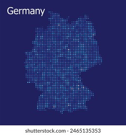 germany dotted map blue background