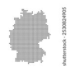 Germany - Dotted Map. Map formed by Dots. Vector Illustration