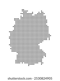 Germany - Dotted Map. Map formed by Dots. Vector Illustration