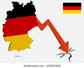 Germany economic crisis concept Vector illustration