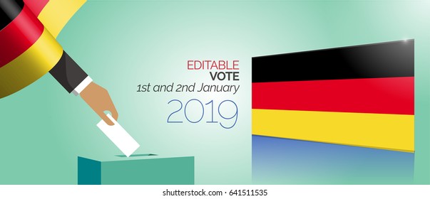 Germany Editable voting box and flag