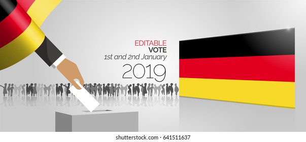 Germany Editable voting box and flag