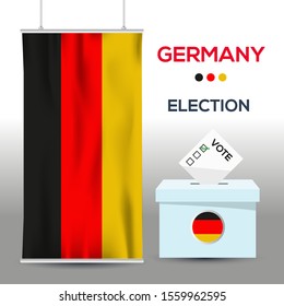 Germany election background vector work ,Flat design, Vector illustration.