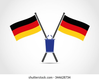 Germany Emblem Flag Podium