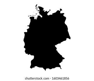Germany, Europe Countries Map Vector Icon Template Illustration Design