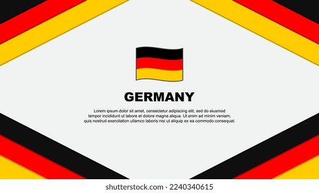 Germany Flag Abstract Background Design Template. Germany Independence Day Banner Cartoon Vector Illustration. Germany Illustration
