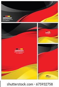 Germany flag abstract colors background. Collection banner design. brochure vector illustration.