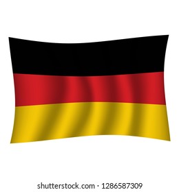 Germany flag background with cloth texture. Germany Flag vector illustration eps10. - Vector