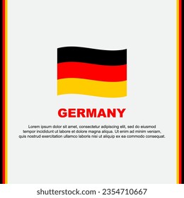 Germany Flag Background Design Template. Germany Independence Day Banner Social Media Post. Germany Cartoon