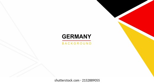 Germany flag background. German red, yellow and black poster. Brochure dedicated to the Day of German Unity. Vector illustration of the celebration of the national holiday and other events