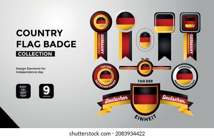 Germany flag badge collection, german flag label design collection