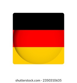 Germany flag - behind the cut circle paper hole with inner shadow.