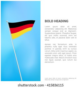 Germany flag Brochure - Vector Flyer Cover Page Design