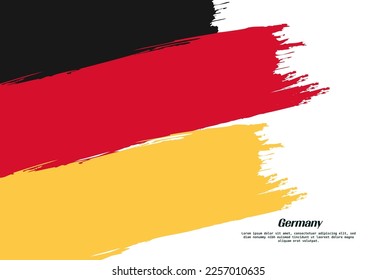 Concepto de pincel de bandera de Alemania. Bandera de Alemania color negro fondo de banner