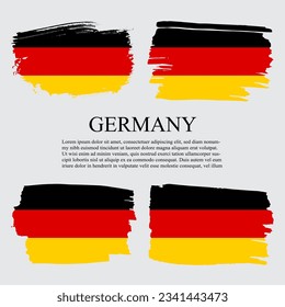 Germany flag brush concept. Flag of Germany grunge style banner background