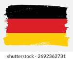 Germany flag brush paint texture vector icon