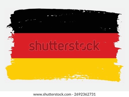 Germany flag brush paint texture vector icon