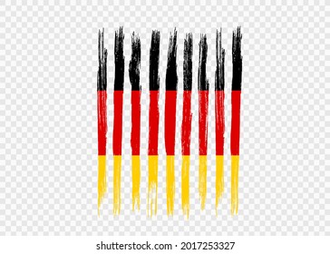 Germany flag with brush paint textured isolated  on png or transparent  background,Symbol of Germany,template for banner,card,advertising ,promote,web design,vector, top gold winner sport country 