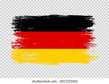 Germany flag with brush paint textured isolated  on png or transparent  background,Symbol of Germany,template for banner,card,advertising ,promote,web design,vector, top gold winner sport country 