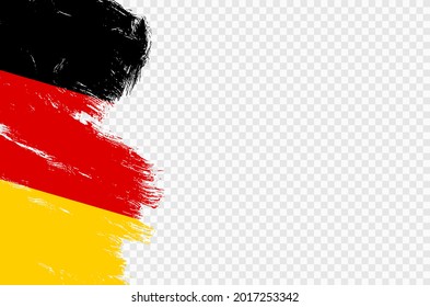 Bandera de Alemania con pinturas de brocha texturadas aisladas en png o fondo transparente,Símbolo de Alemania,plantilla para banner,tarjeta,publicidad ,promoción,diseño web,vector, principal país deportivo ganador de oro 