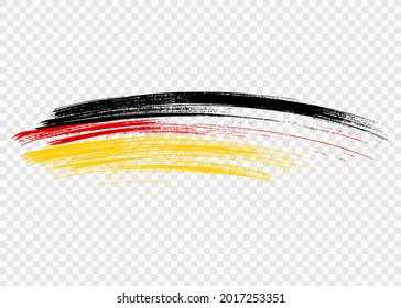 Bandera de Alemania con pinturas de brocha texturadas aisladas en png o fondo transparente,Símbolo de Alemania,plantilla para banner,tarjeta,publicidad ,promoción,diseño web,vector, principal país deportivo ganador de oro 