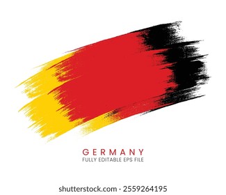 Germany flag brush stroke, freedom, abstract, Vector, Brush stroke, National, Berlin, German color, Editable EPS