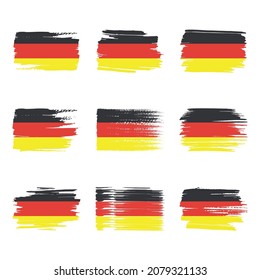 Pintado de pincel de bandera de Alemania