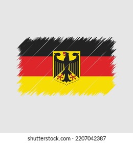 Germany Flag Brush Strokes Painted
