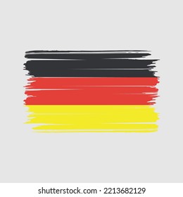 Germany Flag Brush Strokes Painted