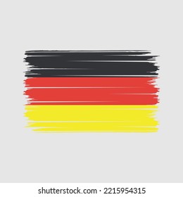 Germany Flag Brush Strokes Painted