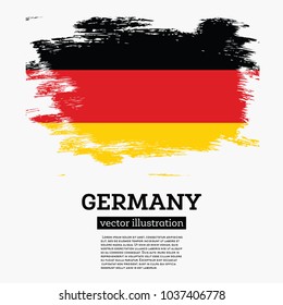 Germany Flag with Brush Strokes. Vector Illustration.