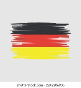 Germany Flag Brush Vector Illustration
