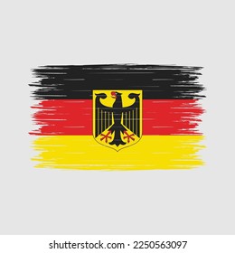 Germany Flag Brush Vector Illustration