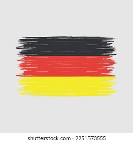 Germany Flag Brush Vector Illustration