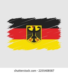 Ilustración del vector de pincel de bandera de Alemania