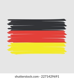 Germany Flag Brush Vector Illustration