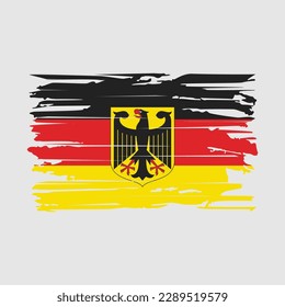 Ilustración del vector de pincel de bandera de Alemania