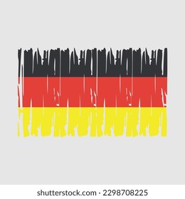 Germany Flag Brush Vector Illustration