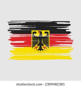 Ilustración del vector de pincel de bandera de Alemania
