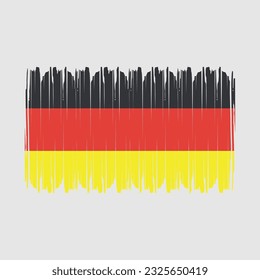 Germany Flag Brush Vector Illustration