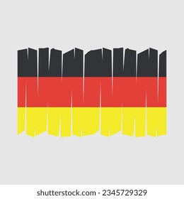 Germany Flag Brush Vector Illustration