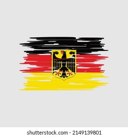 Germany Flag Brush Vector. National Flag