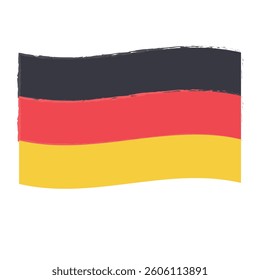 Germany Flag Brushed Style vector illustration