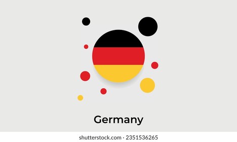 Germany flag bubble circle round shape icon colorful vector illustration