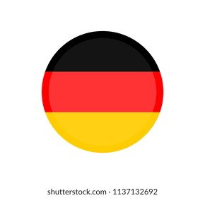 Germany flag button. Germany flag, official colors and proportion correctly. National Germany flag. Vector illustration. EPS10. Empty Germany campaign button.